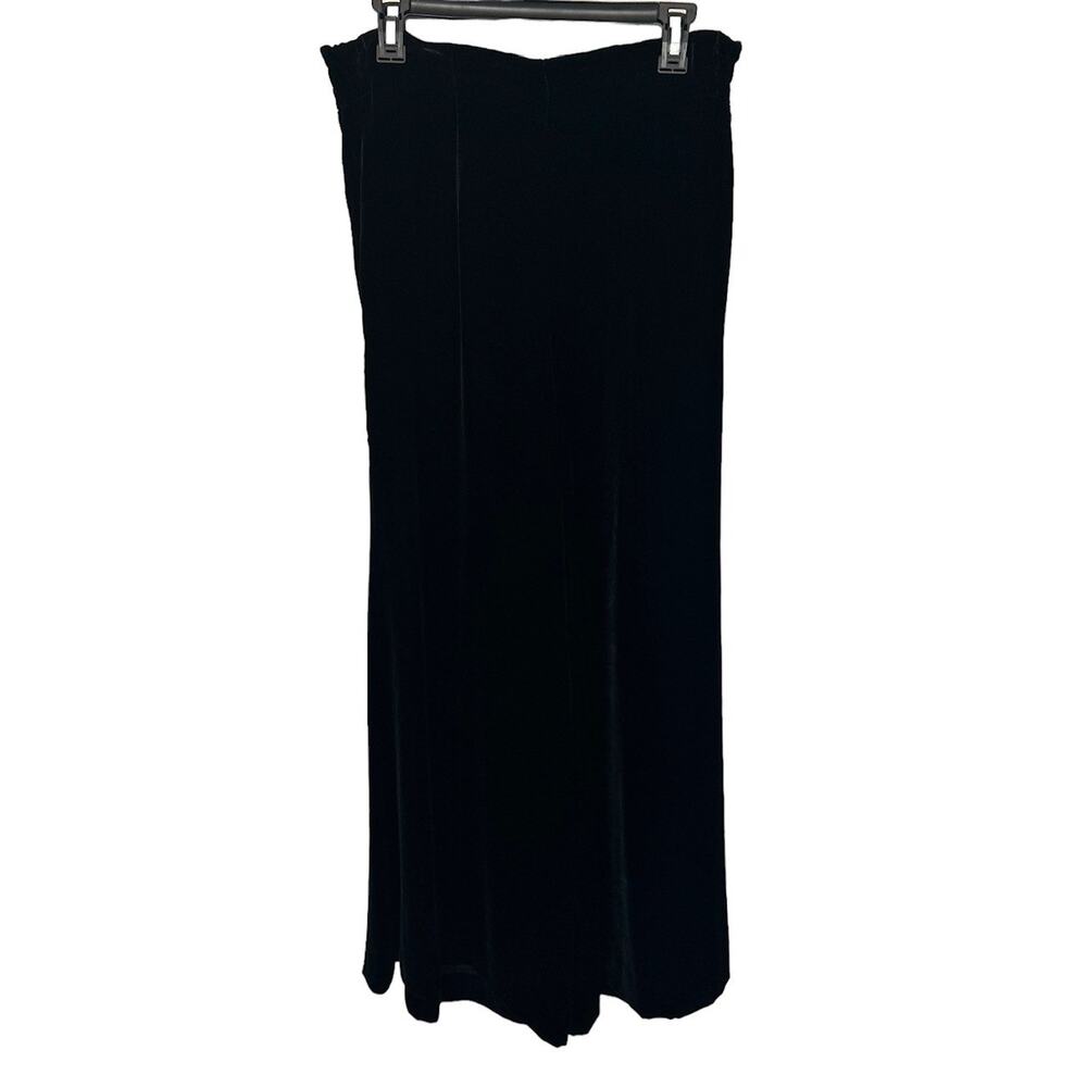 Cynthia Steffe Women’s Size 10 Black Silk Blend Velvet Wide Leg Pants